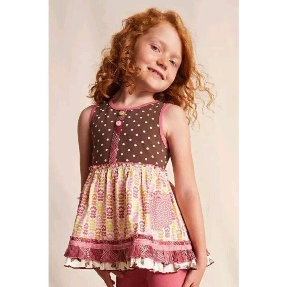 MATILDA JANE Size 8 FULL BLOOM MIXED PRINT SARA TOP Heart to Heart NWT